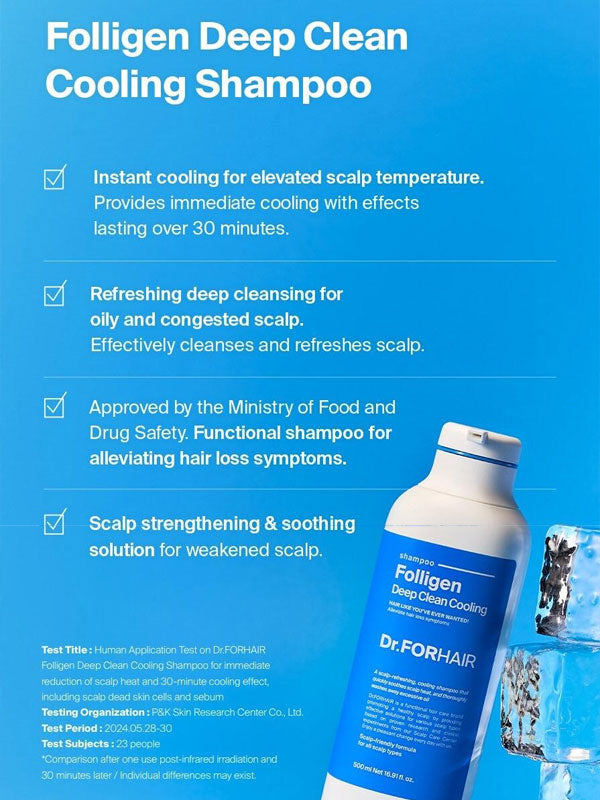 Dr.FORHAIR Folligen Deep Clean Cooling Shampoo 500ml-2