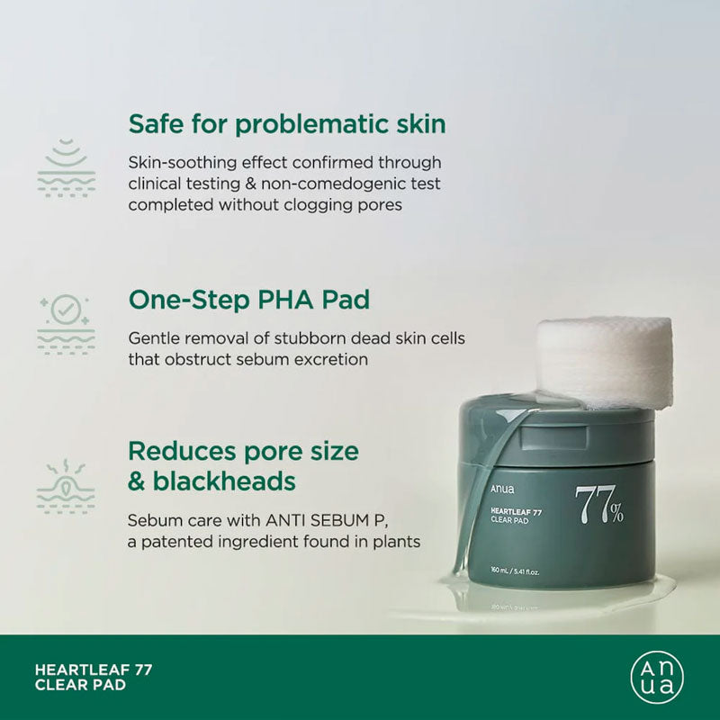 Anua Heartleaf 77% Clear Pad 160ml / 70pads-4