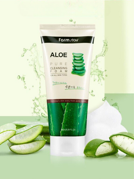 Farm stay Pure Cleansing Foam Aloe 180ml-0