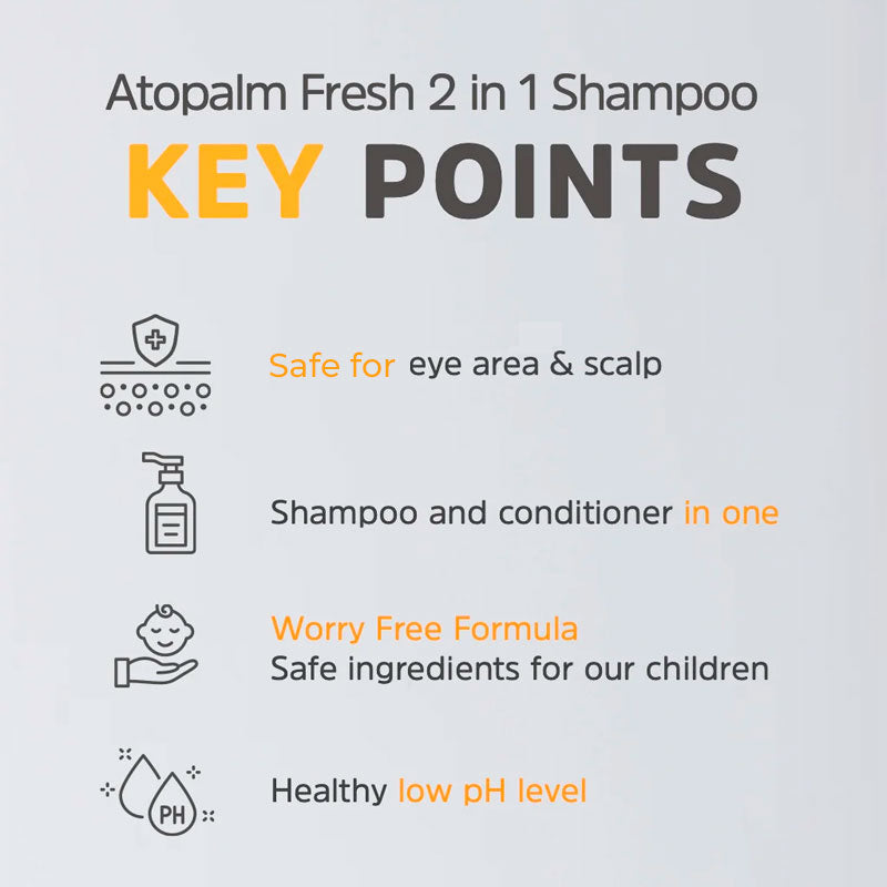 Atopalm Fresh 2 in 1 Shampoo for Kids 460ml-2