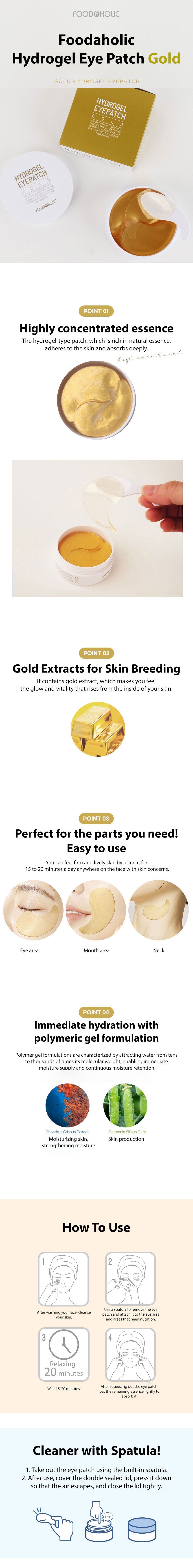 Foodaholic Hydrogel Eye Patch 60pcs - Gold-1