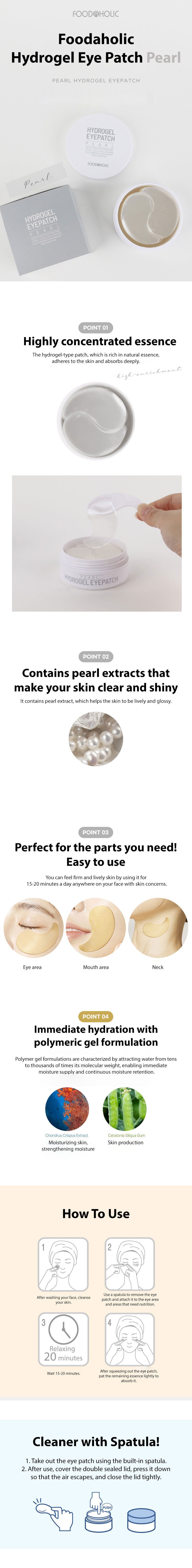 Foodaholic Hydrogel Eye Patch 60pcs - Pearl-1