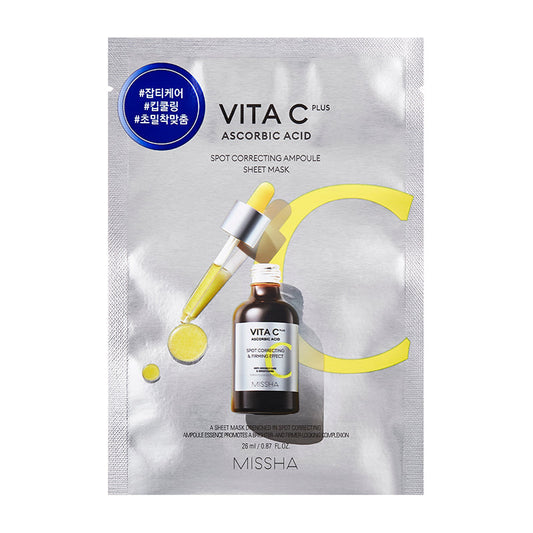 MISSHA Vita C Plus Spot Correcting Ampoule Sheet Mask 26ml-0