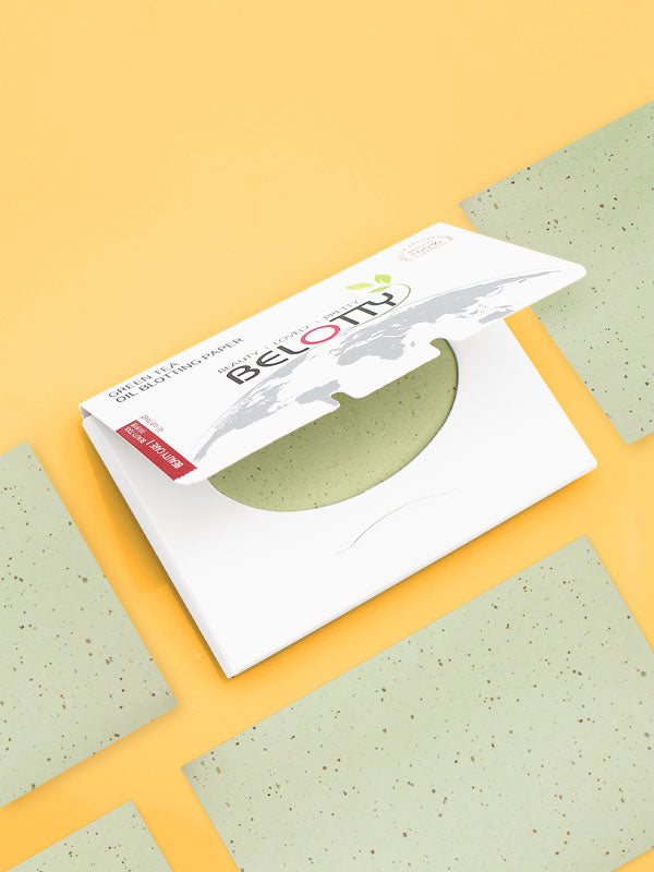 Belotty Oil Blotting Papers with Green Tea 100pcs-0