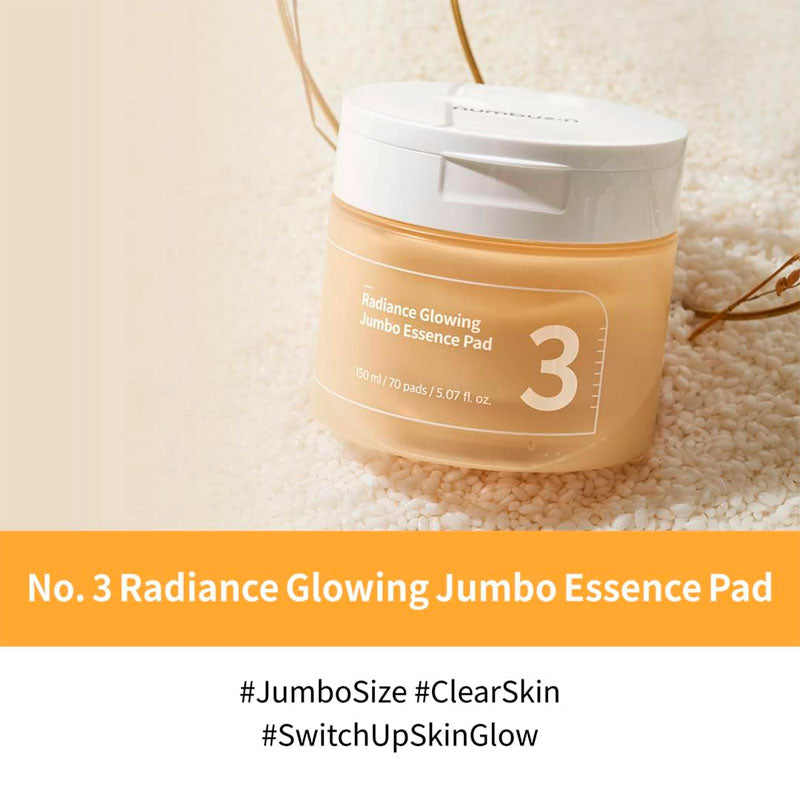 numbuzin No.3 Radiance Glowing Jumbo Essence Pad 150ml / 70pads-2