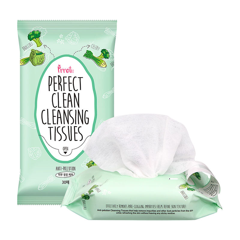 PRRETI Perfect Clean Daily Cleansing Tissues 30pcs-0